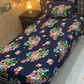 4 Pieces Crystal Cotton Single Pair Bedsheet  SB 535